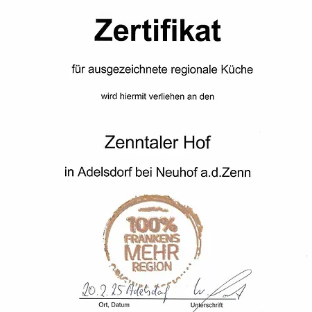 Hotel Zenntaler Hof Neuhof an der Zenn